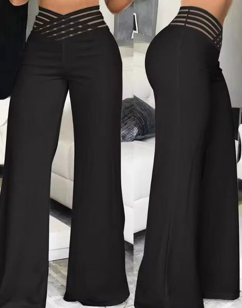 Slim Pants for Woman 2023 Business Office Lady Black High Waist Cropped Elegant Work Pants All-Match Female Solid Trousers New